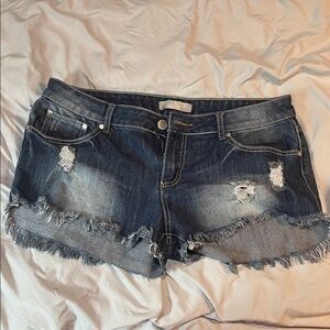 Stylish Distressed Denim Shorts